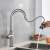 Blackswan M216 kitchen faucet with pull-down sprayer, nickel finish, in use