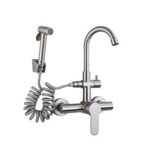 Blackswan M223 kitchen sink faucet with pull-out spray, nickel finish - Nonbrand Faucet