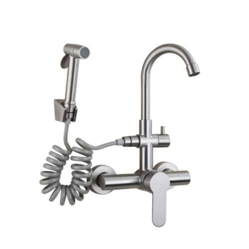 Blackswan M223 konyhai mosogató csaptelep kihúzható zuhanyzóval, nikkel kivitelben