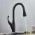 Blackswan M164.1 kitchen faucet, matte black, pull-down sprayer, 2 modes, pause button, installed in a kitchen sink