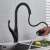 Blackswan M164.1 kitchen faucet, matte black, pull-down sprayer, 2 modes, pause button, in use