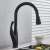 Blackswan M164.1 kitchen faucet, matte black, pull-down sprayer, 2 modes, pause button, installed in a kitchen sink