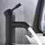 Blackswan M94 Matt Black Bathroom Sink Faucet with water running