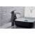 Blackswan M114 bathroom sink faucet, matte black, installed on a sink