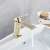 Blackswan M118 shiny gold bathroom sink faucet with water running