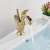 Blackswan M134 Golden Swan 19 cm gold bathroom sink faucet with water running