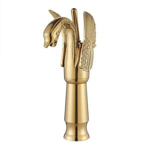 Blackswan M135 gold swan bathroom sink faucet - Nonbrand Faucet