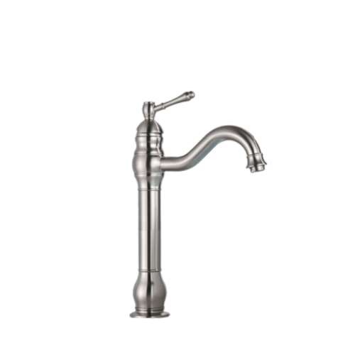 Blackswan M154 bathroom sink faucet, long nickel model, 32.5 cm
