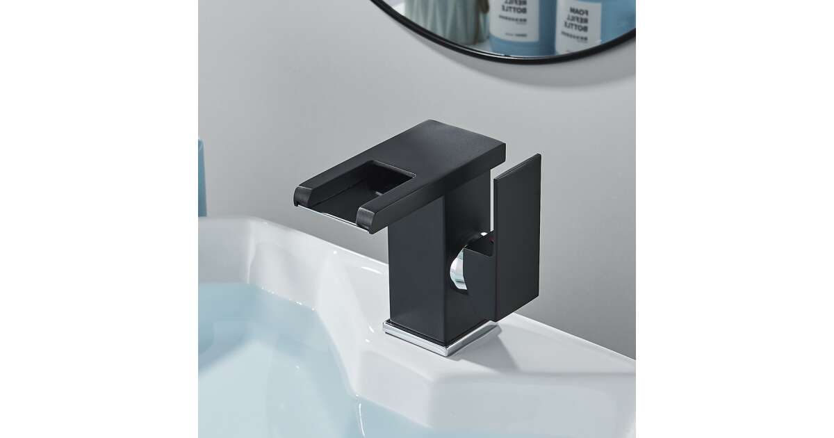 Bathroom sink faucet, Blackswan, M173 type, matt black model with LED, size 12.5 cm 102640791