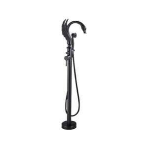 Freistehender Badewannenarmatur, Blackswan, Typ M130, schwarzes Modell, Größe 97 cm 102640751