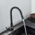 Blackswan M236 kitchen faucet, matte black, 41 cm, with water flowing