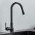 Blackswan M236 kitchen faucet, matte black, 41 cm, installed in a kitchen sink