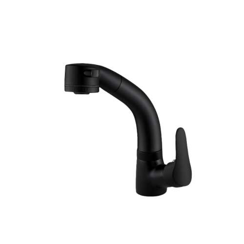 Robinet de bucătărie Blackswan M176 negru mat cu duș retractabil