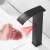 Blackswan M184 Badezimmer Waschbeckenarmatur, hohes schwarzes Modell mit Wasserfall-Auslauf und Sensor, 30 cm hoch