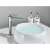 Blackswan M202 bathroom sink faucet, chrome, high model, 28 cm, installed in a bathroom sink
