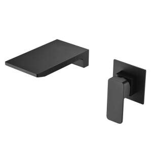 Fürdőszoba mosogató csaptelep, Blackswan, M207 típus, matt fekete vízesés modell, mérete 18 cm 102640953 - Nonbrand Csaptelep