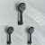 Blackswan M87 shower head, matte black, 3 function shower head