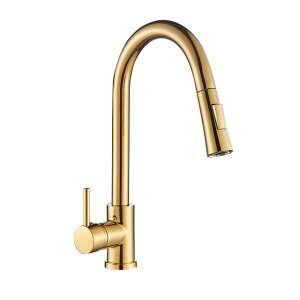 Bateria zlewozmywakowa, Blackswan, typ M39, model w kolorze błyszczącego złota, rozmiar 40 cm 102641040 - Nonbrand Kran