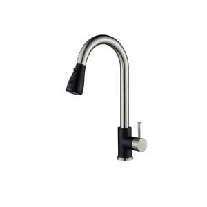 Blackswan M73 kitchen faucet, nickel/black model, 40 cm - Faucet
