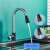 Blackswan M73 kitchen faucet, nickel/black model, 40 cm, in use