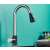 Blackswan M73 kitchen faucet, nickel/black model, 40 cm, in use