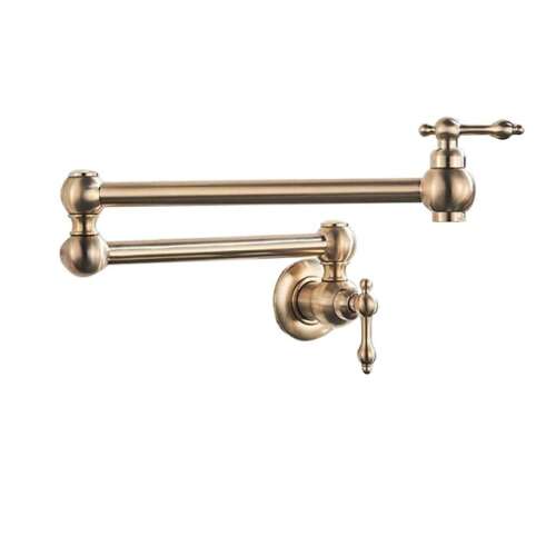 Blackswan M241 brushed gold kitchen faucet, wall mounted, 360 degree rotation