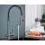 Blackswan M251 kitchen faucet, anthracite gray, pull-out spray, filtered water, installed in a kitchen