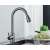 Blackswan M263 kitchen faucet, gunmetal grey, pull-out sprayer, 2 modes, pause button, in use
