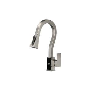 Blackswan M270 kitchen faucet, brushed nickel, pull-out spout, LCD display, 2 modes - Faucet