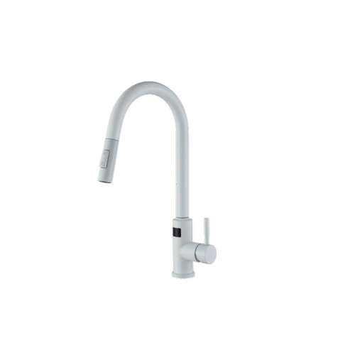Blackswan M278 kitchen faucet, white, sensor, LCD display, 2 modes