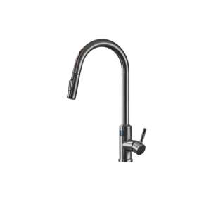 Bateria zlewozmywakowa, Blackswan, typ M279, z czujnikiem, wyświetlaczem LCD i 2 trybami, model w kolorze antracytowo-szarym, rozmiar 44 cm