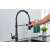 Blackswan M238 kitchen faucet, black, with flexible spout, 2 modes, hand using the faucet