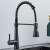 Blackswan M238 kitchen faucet, black, with flexible spout, 2 modes, installed in a kitchen
