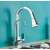 Blackswan M191 kitchen faucet with pull-out spray, chrome finish, installed in a kitchen sink