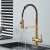 Robinet de bucătărie Blackswan M252, aur periat, pulverizator retractabil, apă filtrată, apă curgătoare