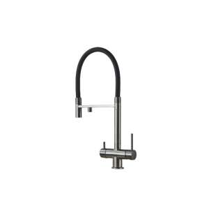 Kuchynská batéria Blackswan M290, antracitovej farby, s vyťahovacím hadicou, vývodom na čistú vodu a dvoma režimami - Dom&záhrada