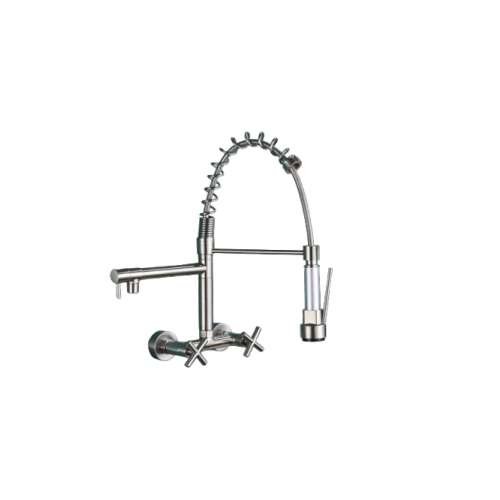Blackswan M292 kitchen faucet, nickel, wall mounted, 2 modes, 44 cm