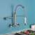 Blackswan M292 kitchen faucet, nickel, wall mounted, 2 modes, 44 cm, in use