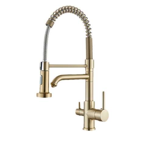 Blackswan M293 Kitchen Faucet, 44 cm, with filtered water outlet and 2 modes, matt gold model