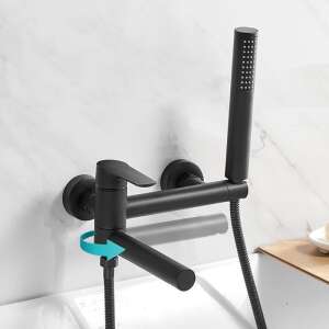 Blackswan M90 mattschwarze Badewannenarmatur mit Handbrause - Wasserhahn