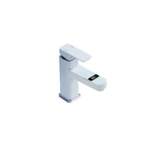 Blackswan M211 bathroom sink faucet, white model with LCD display, 17.5 cm - Nonbrand Faucet