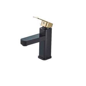 Blackswan M213 bathroom sink faucet, black and gold model, single handle, LCD display - Faucet