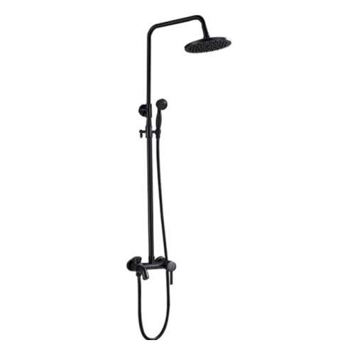 Blackswan M68.5 mattschwarzes Duschset, 20 cm