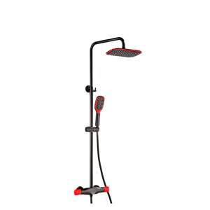 Sprchová batéria, Blackswan, Typ M62.9, čierno/červený model, veľkosť 36,5 cm 102641494 - Sprchová súprava