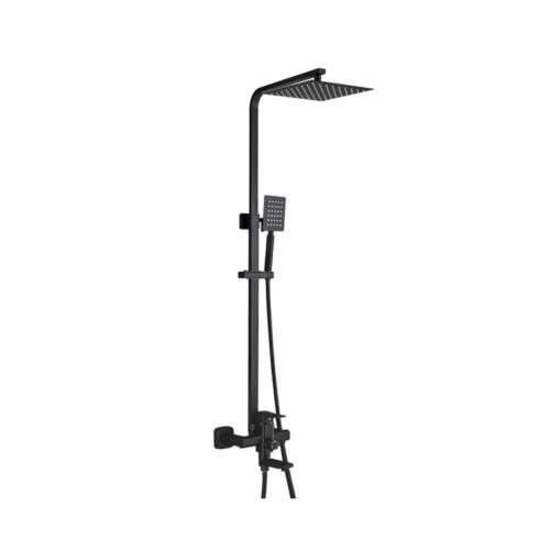 Blackswan M73.1 Matt Black Shower Set, 20 cm