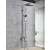 Blackswan M73.7 shower set, chrome, 20 cm, shower head, shower arm, shower hose, shower valve, in bathroom
