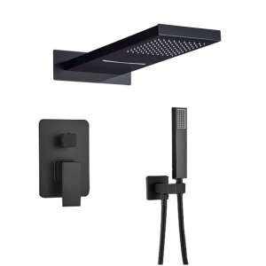 Set tuš slavine, Blackswan, tip M73.8, mat crni model, veličina 55 cm 102641545 - Dom i vrt