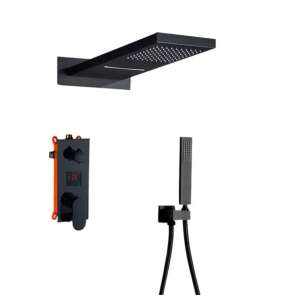 Set tuš slavine, Blackswan, tip M73.11, mat crni model, veličina 52 cm 102641553 - Set za tuširanje