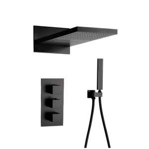 Set tuš slavine, Blackswan, tip M73.13, mat crni model, veličina 55 cm 102641559 - Set za tuširanje