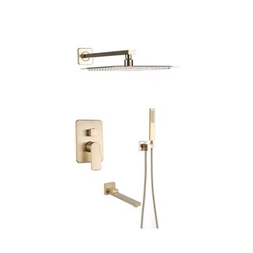 Set de duș Blackswan M73.19, aur mat, 30x30 cm